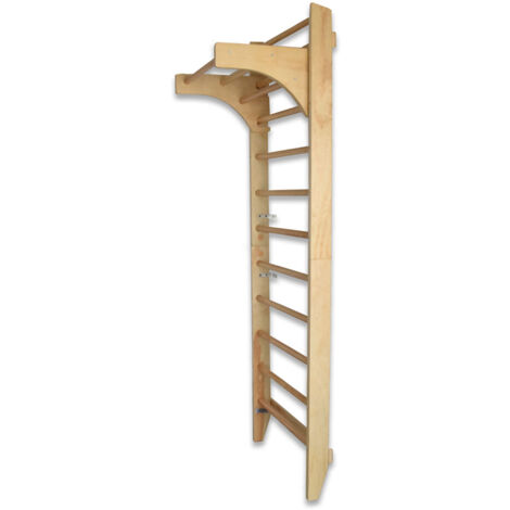Sprossenwand Kletterwand Turnwand Klettergerüst Turngerät mit variabler Klimmzugstange 10 Sprossen bis 120Kg