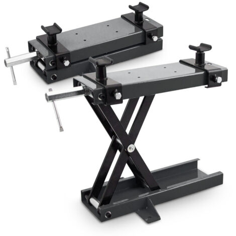 Bituxx Motorrad Heber Hebebühne Montagebock Scherenheber Montageständer Lift mit Bodenfixierung bis 500kg Grau
