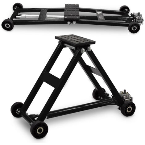 BITUXX KFZ Scherenlift Scherenwagenheber 2,5T flach Wagenheber 2500 Kg Hubhöhe von 11 cm bis 48 cm inkl. Gummiauflage und praktischer Handkurbel Schwarz (1/5)