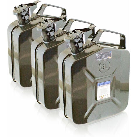 Paket] 2x Benzinkanister 20L aus Metall UN Zulassung Grün Kraftstoff  Kanister Reserve