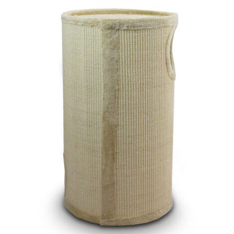 Sisaltonne Kratztonne Katzentonne Katzenbaum Katzenhöhle Kratzbaum mit Plüsch und Sisal 70 cm Beige