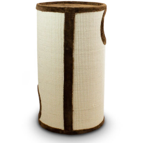 Sisaltonne Kratztonne Katzentonne Katzenbaum Katzenhöhle Kratzbaum mit Plüsch und Sisal 70 cm Braun