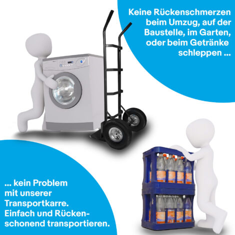 Treppenkarre Sackkarre Treppensackkarre bis 200kg Faltbar 6 Räder Stapelkarre Schwarz
