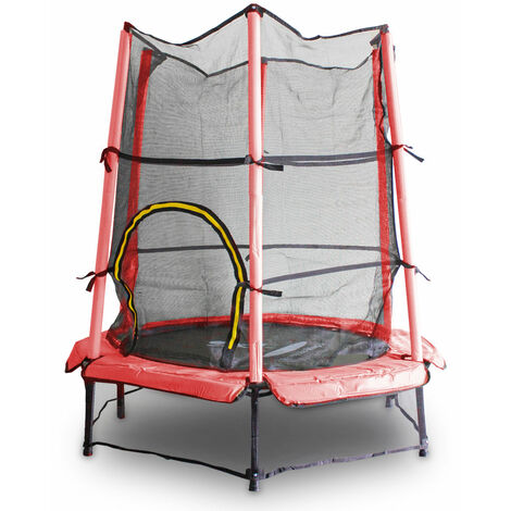 Deluxe Outdoor Garten Trampolin Set 250cm XXL mit Sicherheits-Netz Randabdeckung