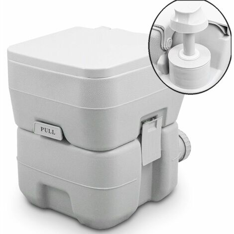 20L/5G Tragbar WC Toilette Potty Caravan Campingtoilette Reisetoilette Grau DE 