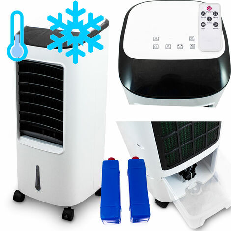 Mobiler Standventilator R180 Ventilator Lüftkühler Lüfter Schwenkbar mit Wasser und Eispacks für zusätzliche Kühlung Luftbefeuchtung