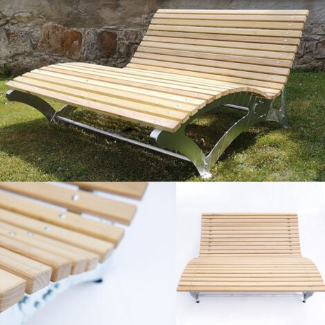 160 cm Gartenliege Relaxliege Sonnenliege Gartenbank Garten Bank Liege