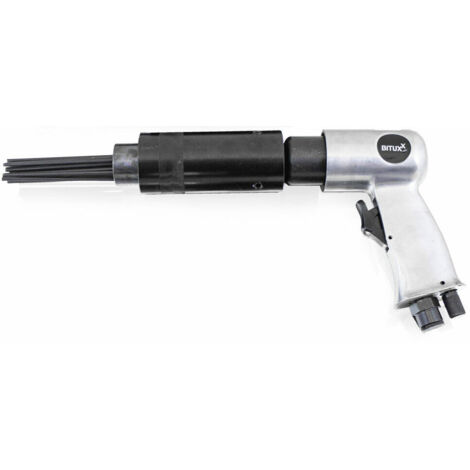 Bituxx Druckluft Nadelentroster Entroster Rostentferner Nadelpistole 4000 U/min + 1 Nadelkopf mit 19 Nadeln Ø 3mm