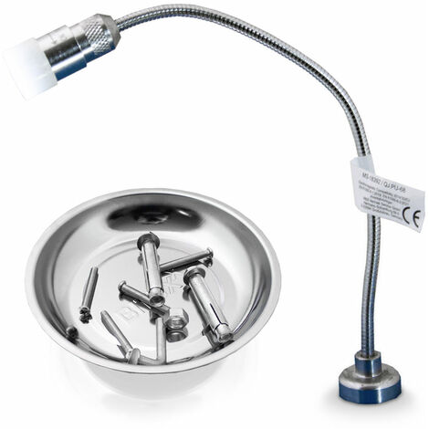 Bituxx LED Arbeitsleuchte felxible Arbeitslampe mit Magnetfuß und  Schwanenhals + Magnetschale Magnetteller Metallschale Ø150mm