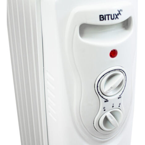 Bituxx 1500W elektrischer Ölradiator Öl Radiator Heizkörper 3 Heizstufen