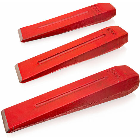 Bituxx Spaltkeil Keil Holzspalter Kindling Splitter Spalter (3er Set 1,5/2/3Kg)