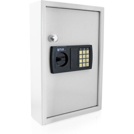 Elektronischer Schlüsselsafe Safe Tresor Schlüsselkasten Schlüsseltresor  Schlüssel Sicherheitssafe mit 48 Schlüsselhaken Lichtgau 30x45x10 cm