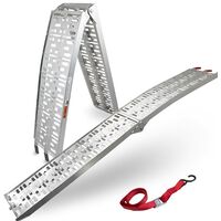 ALU-Auffahrrampe Verladerampe 2,28m Verladeschiene 340kg klappbar Auto KFZ