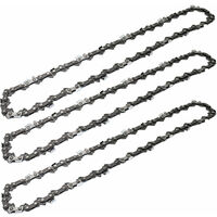 BITUXX 3x Kette Sägekette Ersatzkette für Kettensägen 10“ 40 Glieder passend zu Kettensäge MS-18390