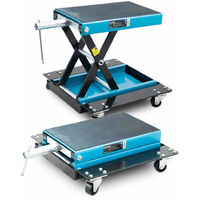 Bituxx Rollbarer Motorrad Heber Hebebühne Montagebock Scherenheber Montageständer Rangierheber Lift bis 500kg