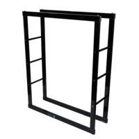 Bituxx Kaminholzständer Holzlager Kaminholzkorb Brennholzhalter Holzablage Kaminholzregal 80 x 100 aus Metall