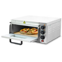 Professioneller Pizzaofen Pizzabackofen Pizzamaker Elektrisch 2000W mit Steinplatte , Gastro Steinbackofen für Pizza, Brot und Backwaren, Leistung 2000 Watt, Temperatur bis zu 350°C