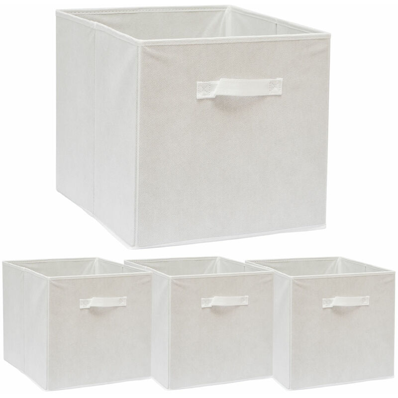 4 boîtes de rangement Kallax 33x38x33 Cube en Tissu avec Poignée