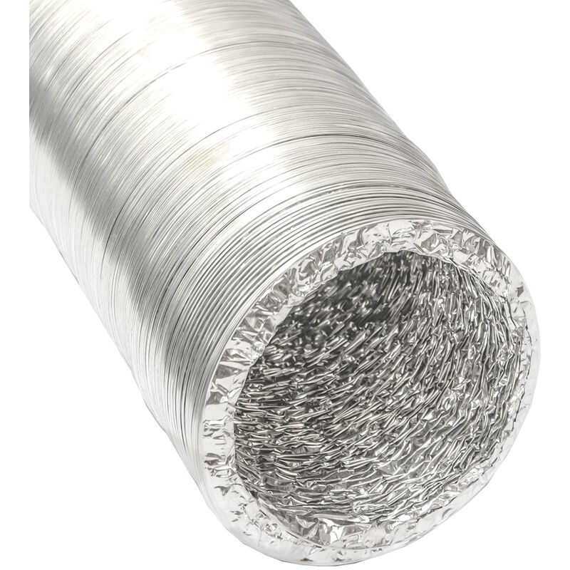 Gaine Aluminium Ø150mm pour hotte extracteur d'air aérateur climatiseur 10m  Tuyau en Alu flexible extensible résistant à la chaleur de eyepower