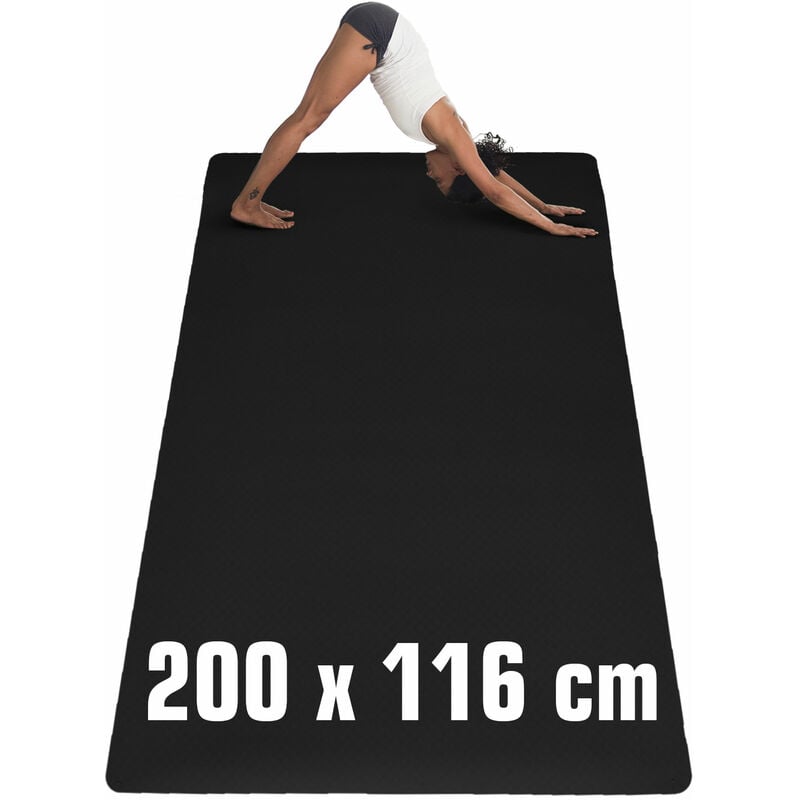 Tapis de Yoga XXL antidérapant Maxeez - 30% plus large - 183x80x0,6cm - Noir
