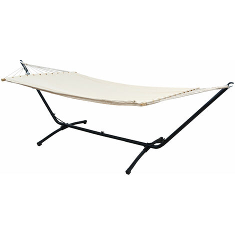 Hamac avec Support - 310cm Support Hamac Acier - 200x120 Hamac Jardin Exterieur (1/5)