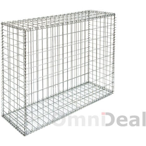 Gabion pour pierres 100x80x30cm déco jardin réticulé en métal galvanisé 5x10cm
