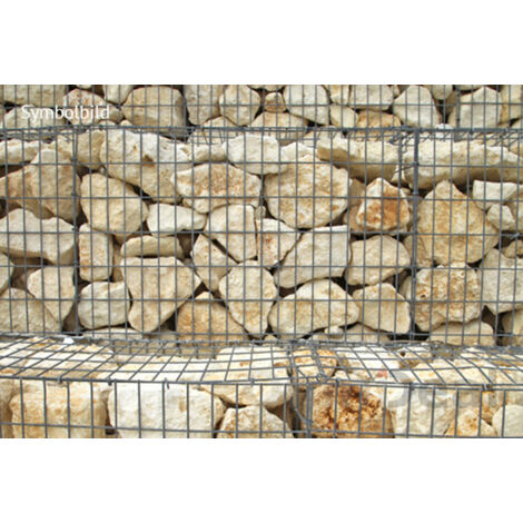 Gabion pour pierres 100x80x30cm déco jardin réticulé en métal galvanisé 5x10cm