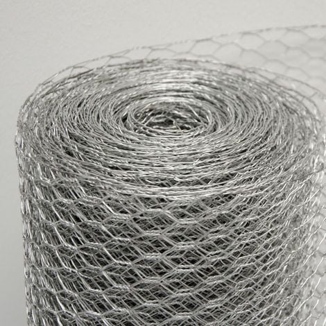 Grillage Métallique pour Cloture  Maillage Hexagonal : 13x13mm  Longueur 25m  Hauteur 100cm  Clôture pour animaux et plantes  Galvanisé 0.9mm