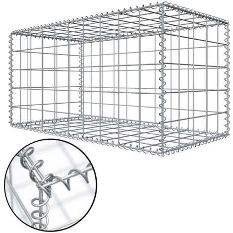 Gabion 100x50x50 cm - Maille 10x10 Corbeille Pierre Remplissable Acier Brise-Vue (1/5)