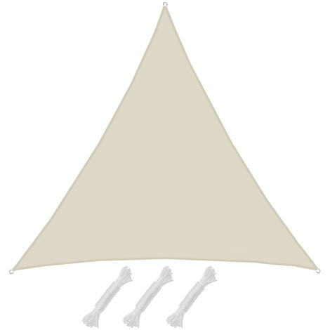 Voile d'ombrage Sahara beige XL 5x5x5m triangulaire polyester (1/6)