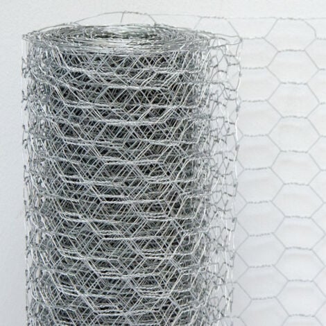 Grillage Métallique pour Cloture  Maillage Hexagonal 25x25mm  Longueur 25m  Hauteur 75cm  Clôture pour animaux et plantes  Galvanisé 0.8mm