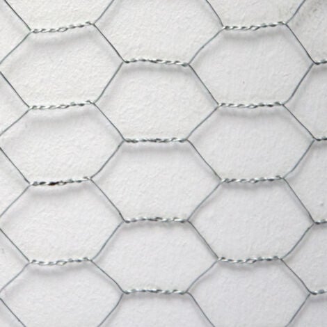 Grillage Métallique pour Cloture  Maillage Hexagonal 25x25mm  Longueur 25m  Hauteur 75cm  Clôture pour animaux et plantes  Galvanisé 0.8mm