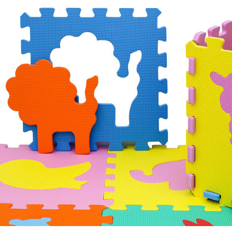 Tapis De Jeu Doux Pour Bebe Dalles Puzzle En Mousse Enfants Animaux