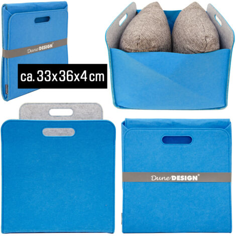 Boîte de Rangement Feutre 33x33x38 cm Kallax Panier Feutrine Étagère Ikea Bleu
