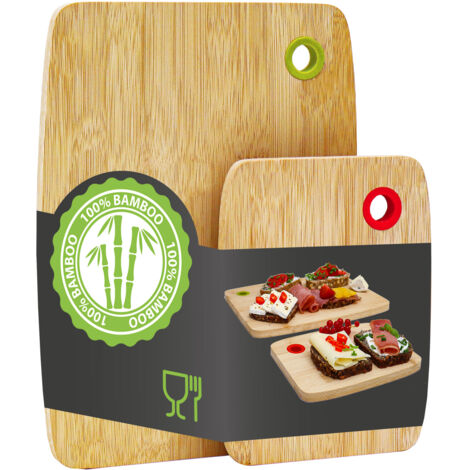 Set De 2 Planches à Pizza Rondes En Bois - Pour Servir Et Découper Facilement