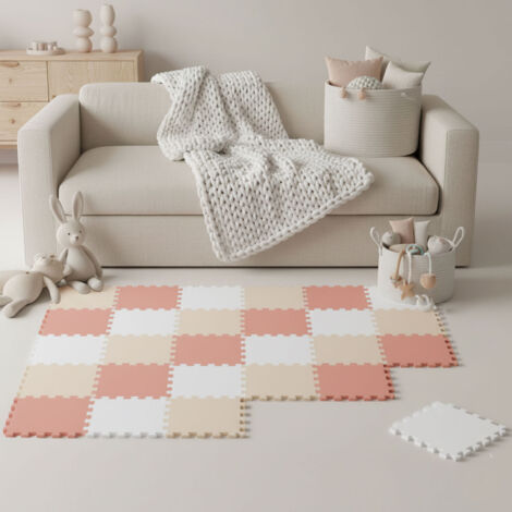 27 Pièces Tapis de Sol Bébé - 30x30 Dalles en Mousse EVA - Carrés Puzzle Enfant