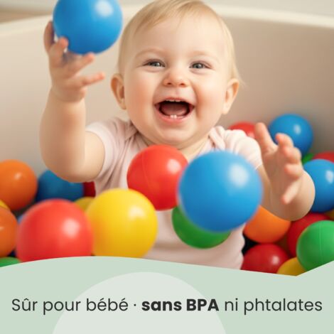 LittleTom Dès la Naissance : 100 Balles pour Piscine a Balle pour Bébé - 7cm Boule Plastique Enfant Balle de Jeu - Boule pour Bebe Balles Plastique Boules pour Piscine à Boules