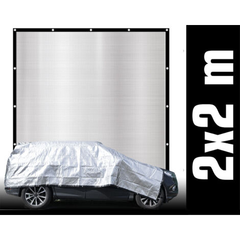 99% Filet d'Ombrage de Jardin 2x2m Voile Solaire en Aluminium Protection (1/5)