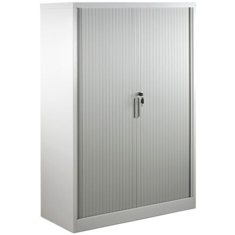 Armadio in metallo 2 ante scorrevoli con 2 ripiani inerni 150x100x45 (1/5)