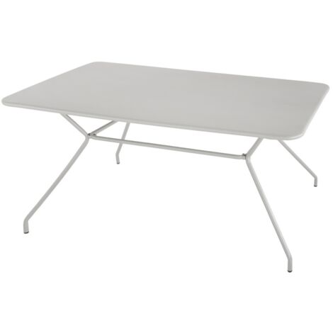 Tavolo da giardino 150x80 cm in metallo grigio - Cara (1/3)