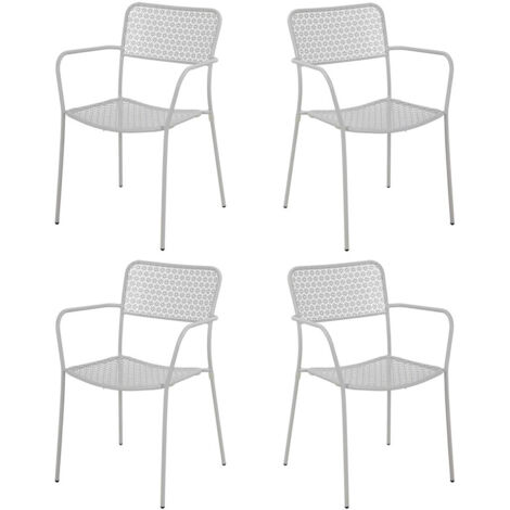Set di 2 sgabelli da giardino bianchi 40x36x45 cm in legno di pino massello