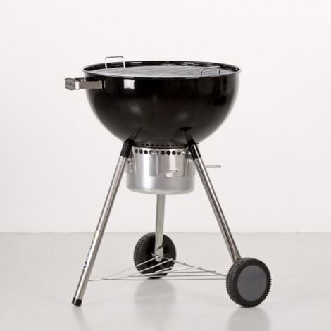 MasterCook - Barbecue a Carbonella Diametro Griglia 57 cm, Barbecue con  Ruote e Coperchio, BBQ a Carbone Dotato di Termometro e Sistema Raccogli