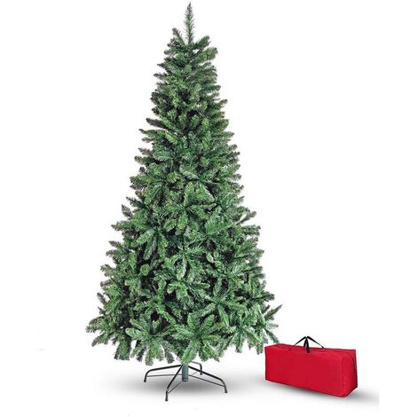Albero di Natale Folto Verde Effetto Realistico 240 cm con Borsa