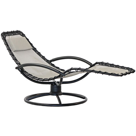 Sdraio da giardino chaise longue ellittica twist panna (1/5)