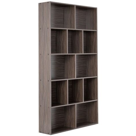 Mobile Libreria moderno 180x100x25 in legno Rovere scuro