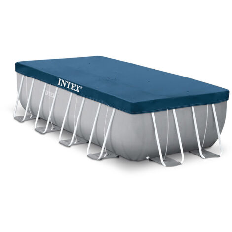 Piscina da giardino 488x244x107 cm con pompa, scaletta e accessori