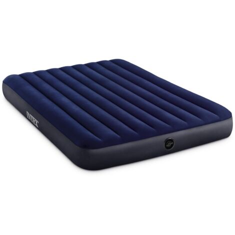 Intex 64758 - Materasso Gonfiabile Dura-Beam Classic Downy Piazza e Mezza, PVC, Blu, 137x203x25 cm (1/5)