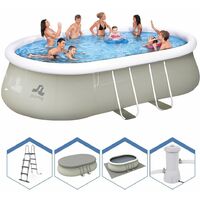 Piscina autoportante ovale 540x304x106cm con pompa filtro scaletta e telo