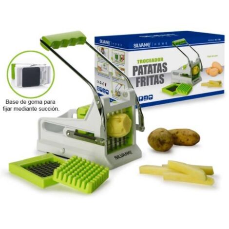 CORTADOR TROCEADOR DE PATATAS FRITAS DE PALANCA CORTE FINO Y GRUESO (1/5)