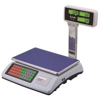 Bascula de Comercio Digital Electronica 50KG Balanza Comercial con TICKET Precisión 1/3000 F.S.